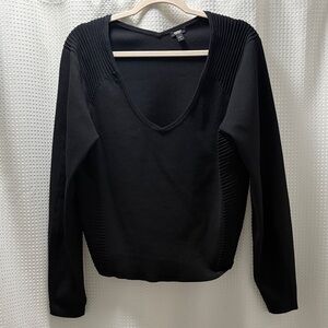 Black V-Neck Sweater